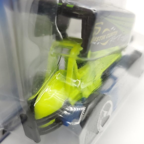 2001 Hot Wheels Mainline #129 Slide Out Lime/Black w/Chrome 3 Sp Wheel Variant - Picture 11 of 15